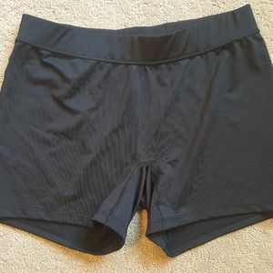 Black spandex sports shorts